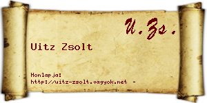 Uitz Zsolt névjegykártya